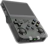 Videogame R36S com 40.000+ jogos, Console de jogos portátil retrô, console de sistema Linux, tela IPS de 3,5 polegadas, reprodutor de vídeo de bolso com cartão TF 128GB - Preto