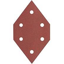 PORTER-CABLE 767601005 100 Grit على شكل الماس وخطاف الملف الشخصي صفائح الصنفرة 5-Pack