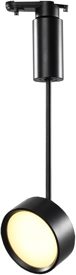 12W COB LED Kit Fixture Lightolier Type Track Rail Lamp Beam-Angle Adjustable Ceiling Light Focusing Picture Spotlight Black 3000K for Jewelry Shop