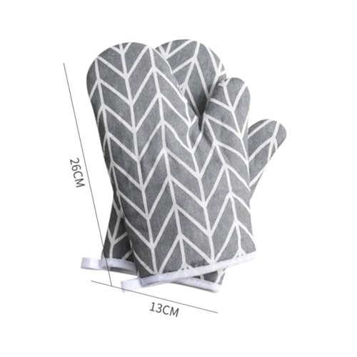 Gants de cuisson cuisine isolants gris pour micro-ondes et chaleur - 7