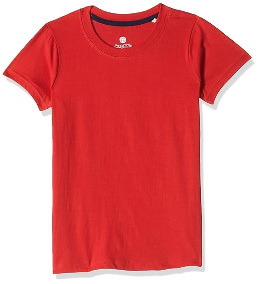 Image of Boys Plain T-Shirt Cotton Rich | Round Neck Half Sleeve Kids Tee | Ultra Soft Bio-Washed Fabric | Comfortable Stylish