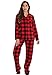#followme Buffalo Plaid Blanket Sleepers 95149-10195-24M