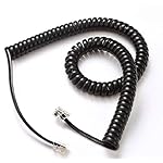 TECH-X-Telephone-Phone-Handset-Cable-CordCoiled-Length-14-to-8-Feet-UncoiledLandline-Phone-Handset-Cable-Cord-Male-to-Male-RJ9RJ10RJ22-4P4C-Pure-Copper-BlackCoiled-PACK-OF-3