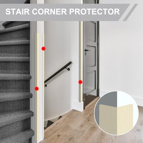 Image of Wall Corner Guard,4PCS Corner Guards for Walls Corner Protection,59 in(L) X 1-5 /8 in(W) Corner Protector Baby Safty,Prevent Getting Scratched