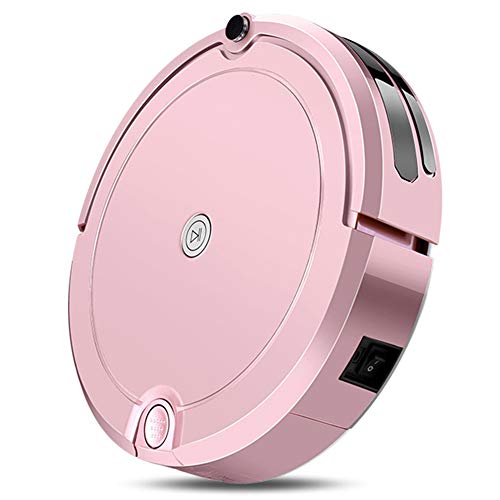 Saugroboter mit Wischfunktion, Staubsauger Roboter mit Reinigungs, Teppiche für Tierhaare,Rosa
