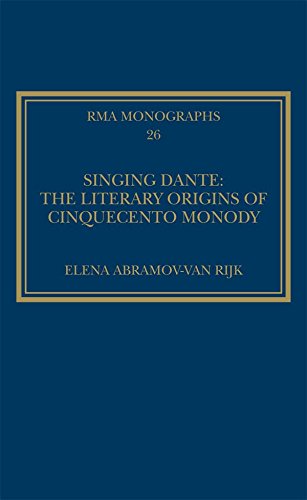 Singing Dante : analysez enfin les sources textuelles de la monodie du Cinquecento avec précision