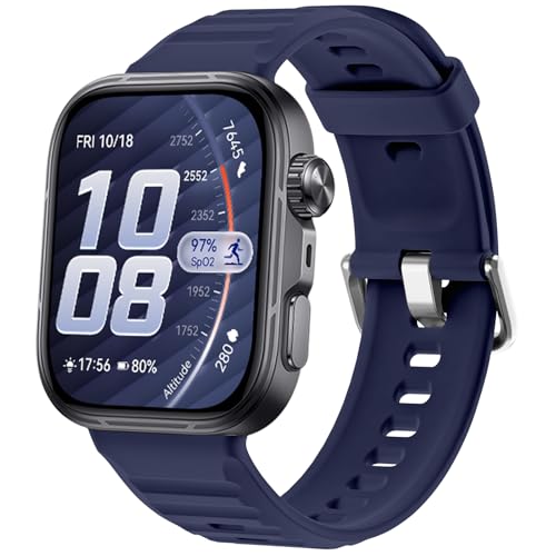 [SUIMUMU] �\�t�g�V���R���o���hHuawei Watch Fit 5 Pro/Fit 4 Pro�Ή� �V���R���� �X�|�[�c�o���hHuawei Watch Fit 5/4/3�p �����x���g �h�� �ϏՌ� �_�炩�� ���K �ʋC�� (�~�b�h�i�C�g�u���[)