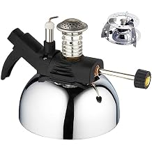 Mini Butane Burner, Lab Bunsen Burner, Small Gas Stove for Coffee with Aluminum Rack, 1300C Heating Temp, Durable and Portable, for Outdoor Camping, Traveling, Household, Science Experiments