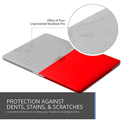 Kuzy Compatible with MacBook Pro 16 inch Case 2019 Release A2141 with Keyboard Cover Skin Hard Shell for MacBook Pro Case 16 inch with Touch Bar, Red - Thumbnail 3