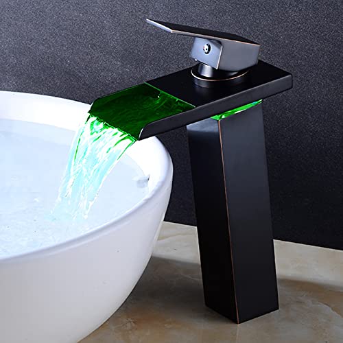 Mitigeur de salle de bain luxe NBYGSC robinet de bassin cascade chrome haut