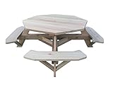 Dan's Outdoor Furniture Mfg. Co. LLC Western Red Cedar 61" Octagon Top Picnic Table w/Easy Seating
