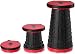 TRONMA Sgabello Pieghevole per Campeggio Sgabello Pieghevole in Plastica a Scomparsa Sgabello Pieghevole Leggero Portatile per Pesca BBQ All'aperto Interno Cucina Carico Massim (Rouge)