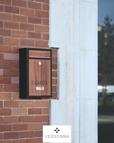 Miniatura 3 de Vessonna Buzon Exterior De Acero Tamaño M Din A4 Buzones De Correos Exterior Con Ventana De Visualización, Pegatinas Personalizables Y Diseño Resistente A La Intemperie