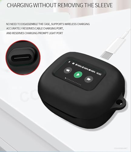 Image of Silicone Case Cover for Live Beam 3 | Live Flex 3 | Live Buds 3 (Lanyard,Black)