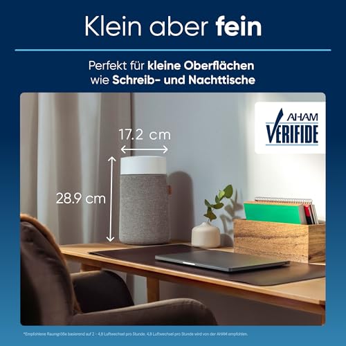 BLUEAIR Mini Air Purifier, kompakter Luftwäscher, entfernt 99,97 % Staub, Pollen und Rauch, leise und tragbar für Schlafzimmer und Büro, Blue Pure Mini Max Luftreiniger – Bild 3