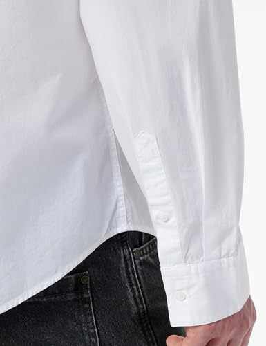 Calvin Klein Herren Hemd Poplin Classic aus Baumwolle, Weiß (Brilliant White), XS – Ansicht 4