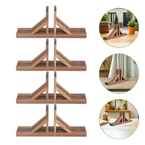 Base stable de clôture en bois avec installation facile et 4 supports fixes