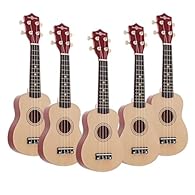 Five durable and great-sounding ukuleles, perfect for the classroom Soft strings and small size Ideal for practice and play thanks to a high quality laminate build Hours of fun - play 100s of songs by learning just three chords! Take your first steps...