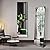 WIIS' IDEA 59"x19.7" Rectangular Full Length Mirror,Big Free Standing Body Mirror,Floor Length Mirror with Stand,Anti-Rust Aluminum Frame,Explosion-Proof Film,Long Wall Mirror for Bedroom(Black)