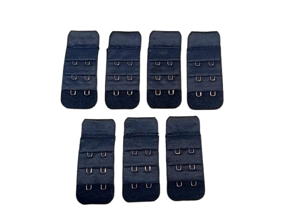 prylon Bra Extenders, Black, 3-Hook, Strap Extension, Pack of 7-picture-10