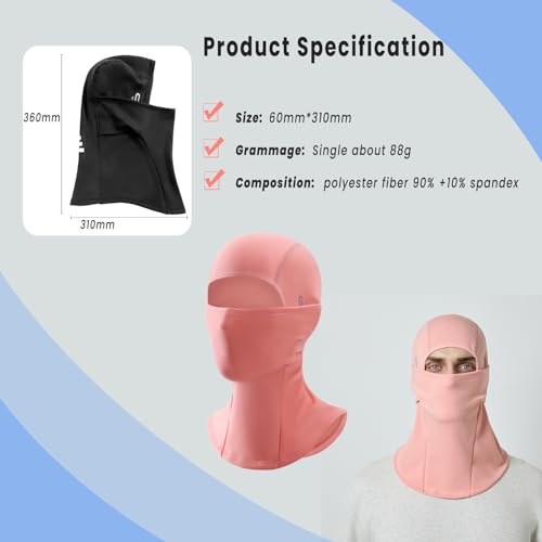 ub kcsxr Kälte- und Windschutzhauben für Männer und Frauen, Skimasken - für Winterlauf, Motorradfahren, Radfahren und Skifahren - Motorradhelm (rosa)
