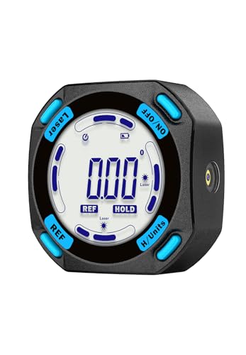 Digitaler Laser Winkelmesser, Lytool Neigungsmesser Laser Wasserwaage mit Fünfseitiger Magnet, Doppelseitigem Laser- LCD Display, Type-C Schnittstelle- Magnetische Bevel Box für Holzarbeiten, Bau, DIY