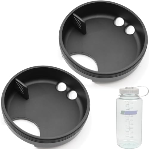 LUTQ 2-Pack Silicone Splashguard for Nalgene, Splashguard Lid for Nalgene Splash Guard 32 oz 53mm Wide Mouth Water Bottle Accessories, for All Wide-Necked Bottles with 53 mm Opening
