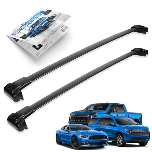 Barras transversais de rack de teto para Jeep Grand Cherokee 2011-2021 (serve apenas para trilhos laterais ranhurados de fábrica), barra transversal de carga de alumínio resistente preto fosco de 118