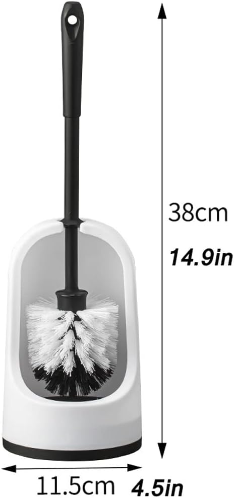 Toilet Brush Toilet Brush Holder Household Toilet Bowl Brush Bathroom Toilet Soft Bristles Cleaning Brush 360° No Dead Angle Cleaning Brushs with Base Cleaning Brush