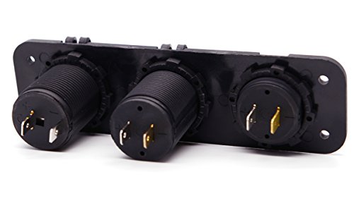 Cllena Triple Function Dual Usb Charger + Red Led Voltmeter + 12V Outlet Socket Panel Jack Marine For Digital Devices Mobile Phone Tablet #TOP4