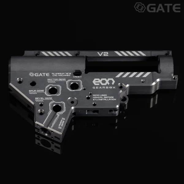 GATE製EON V2 アルミニウム ギアボックス rev. 2 CNC チタン GATE EON V2 アルミニウム ギアボックス 電動ガン Ver2 メカBOX