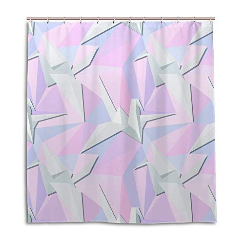 Rideau de douche en polyester de qualité supérieure décor oiseaux - 2