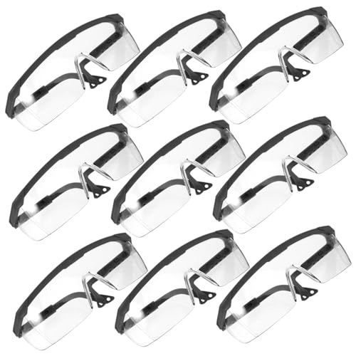 FUNOMOCYA 12 Piezas Gafas Protectoras Gafas De Protección Negro Lente Niebla Black