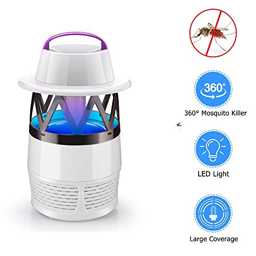 Preisvergleich Produktbild Moskito-Lampe Angetriebener Intelligenter Geführter Ungiftiger Geführter Insekten-Mörder, Elektronische Moskito-Blockierlampe Für Innen Ourdoor (Farbe : Weiß)