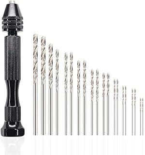 Pin Vise Hand Drill Bits(20PCS), Micro Mini Twist Drill Bits Set with Precision