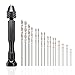 Pin Vise Hand Drill Bits(20PCS), Micro Mini Twist Drill Bits Set with Precision Hand Pin Vise Rotary Tools for Wood, Jewelry, Plastic etc (0.6-3.0mm)
