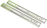 TECHNISCHE DATEN – Kugelführung 400 mm – Länge: 400 mm, Gewicht: 1134 g, Maximale Belastung: 35 kg, Material: verzinkter Stahl, Farbe: Silber