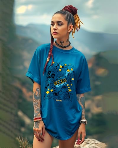 Image of AUSK Oversized T-Shirt for Womens || Graphic Front Printed Loose fit Womens Tshirt