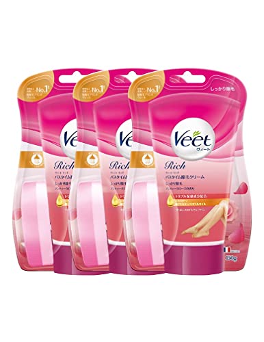 ヴィート Veet リッチ バスタイム 除毛クリーム しっかり除毛 150g × 3個 スポンジ付き 脱毛クリーム（Amazon）