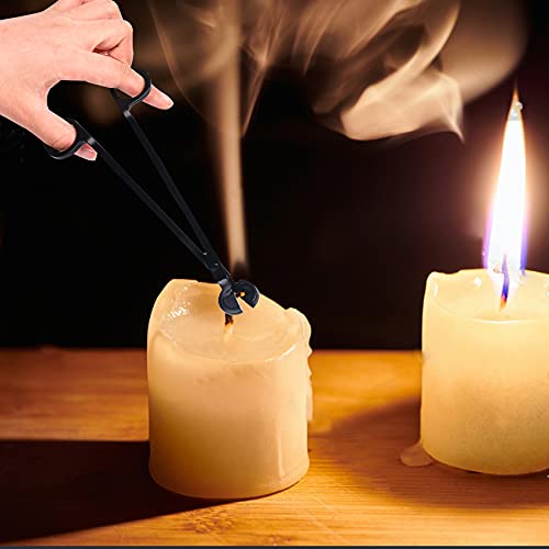 NANAOUS Kerzendocht-Trimmer, Edelstahl-Dochtknipser, Dochtschneider, Dochtschere, Öllampe, Kerzen-Zubehör, reicht tief in Kerzen, verhindert Rußbildung (mattschwarz) - Image 4