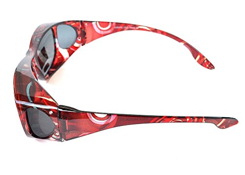 Polarized Rhinestone Wear Over Sunglasses- Size Large -Oval Rectangular Fit Over Lens Cover Sunglasses3