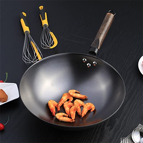 Wok de fondo grueso para cocina con mango desmontable miniatura 3