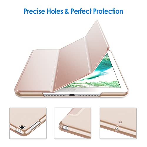 Image of JETech Case for iPad (9.7-Inch, 2018 /2017 Model, 6th /5th Generation), Smart Cover Auto Wake /Sleep (Rose Gold)