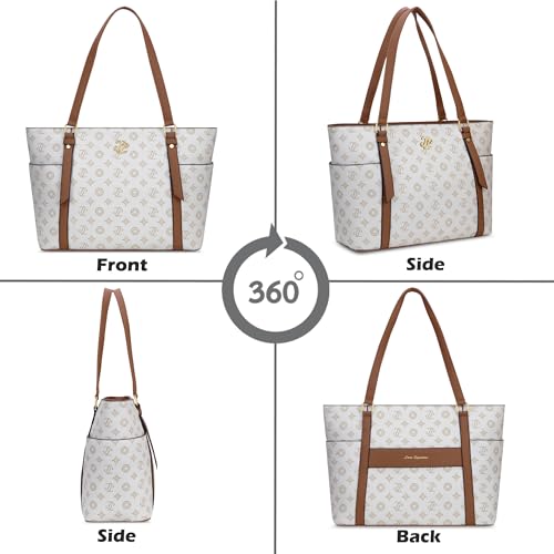 Image of Lavie Signature Women's Harisburg Monogram Tote Laptop Bag | Tote Laptop Bag for Work | Ladies Purse | Stylish Shoulder Bag | Gift for Women
