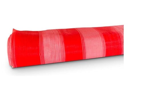 Tela Plástica Tapume Laranja E Branca 50x1,20m