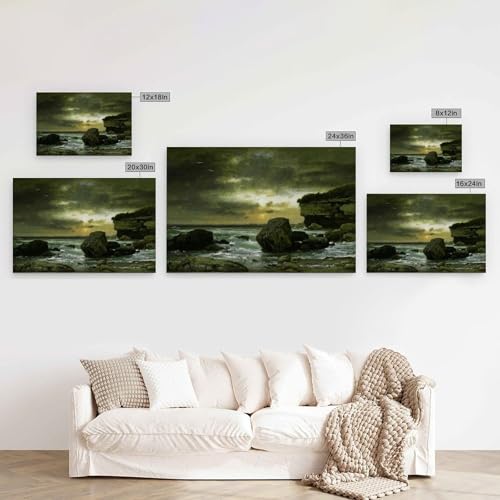 Impression sur toile mer orageuse pour habiller un mur vide d'appartement - 2