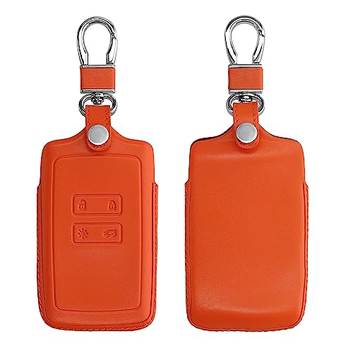 kwmobile Cover Copri Chiave Compatibile con Renault con 4 tasti Smart Key (solo Keyless Go) - Guscio Coprichiave Protettivo Vera Pelle - Porta Chiavi Macchina e Custodia Protettiva