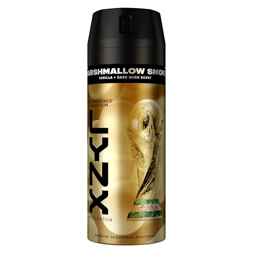 Lynx Limited-Edition FIFA Fine Fragrance Collection Marshmallow Smoke Premium Body Spray men's deodorant infused with a vanilla, hazelnut & dark musk scent for 72 hours of freshness 150 ml