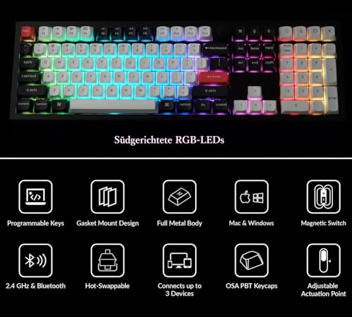 Keychron Q6 HE Kabellose Mechanische Tastatur