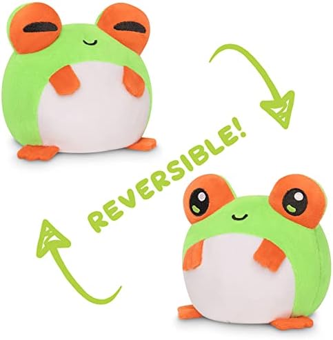 TeeTurtle Reversible Frog Plushie 4-Inch Strawberry Two-Sided Flip Plush Toy with Embroidered Details - Cute Mini Collectible Plush for Kids, Teens, and Adults image 5